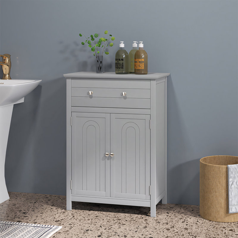 Freestanding Bathroom Cabinet, Gray