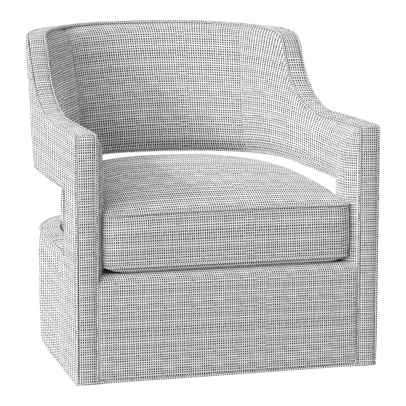 Fauteuil pivotant l 29,5 po Phoebe, Encre Perigold Rest