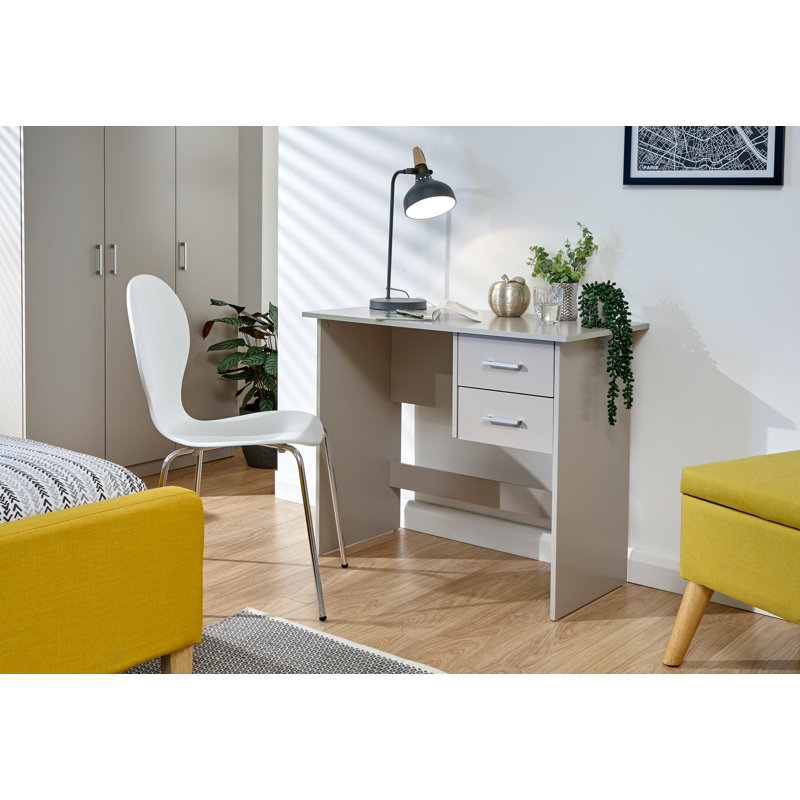 Ryan Solid Wood Base Writing Desk, Grey