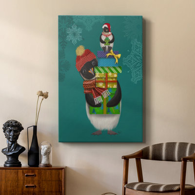 Christmas Penguin Gifts -Custom Wrapped Gallery Cavas