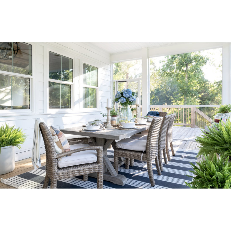 Havana Outdoor Dining Side Chair, Spectrum Carbon Sunbrella®