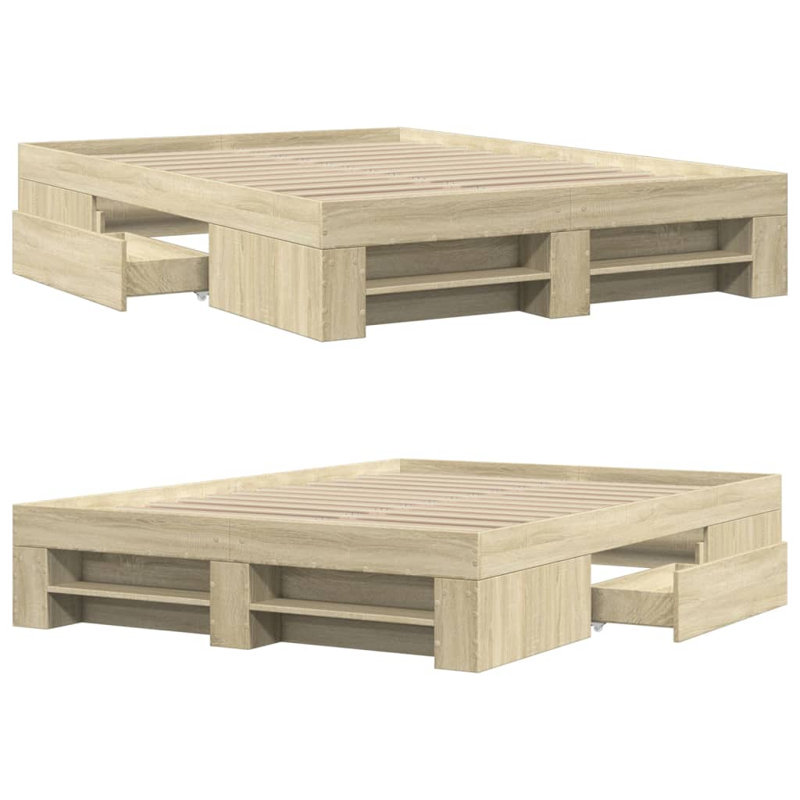 Storage Bed, Sonoma Oak, Double (4'6)