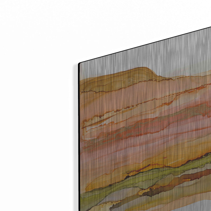 Ivy Bronx «Desertscape III» par Chris Paschke, art mural en métal, H 12 po x l 12 po