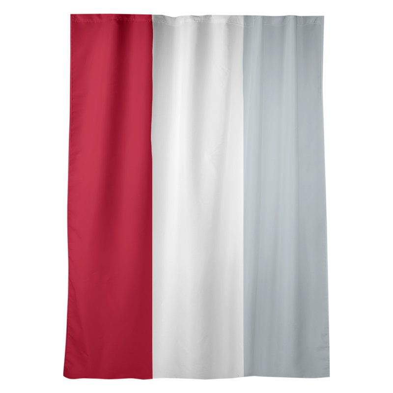 Mississippi Rebellion Sateen Room Darkening Curtain Single Panel, Red/White/Silver
