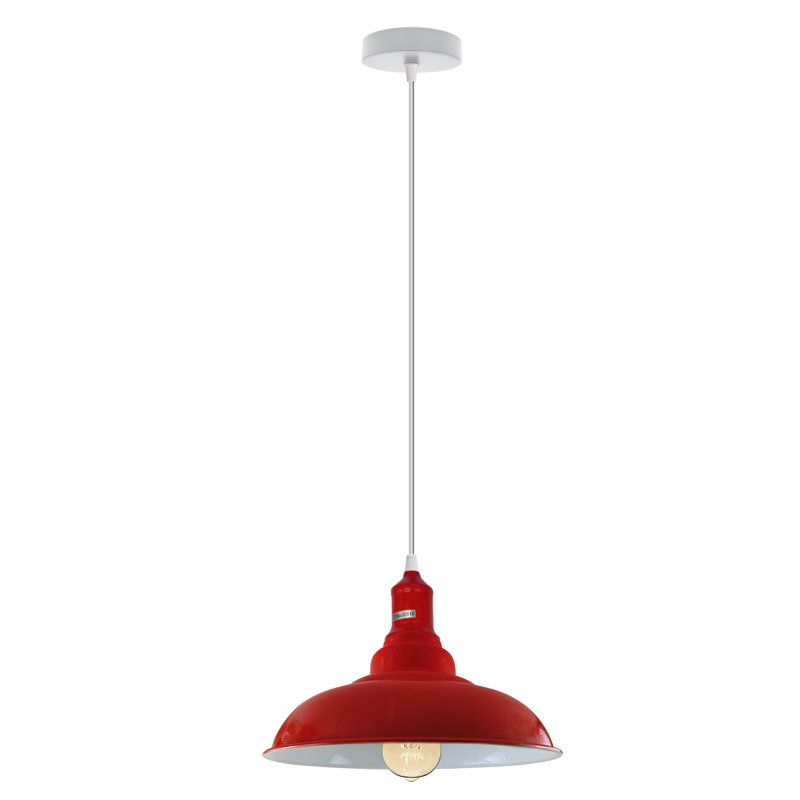 Emraan 1 - Light White Single Pendant, No, Red