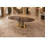 Infinity Oval Glass Dining Table