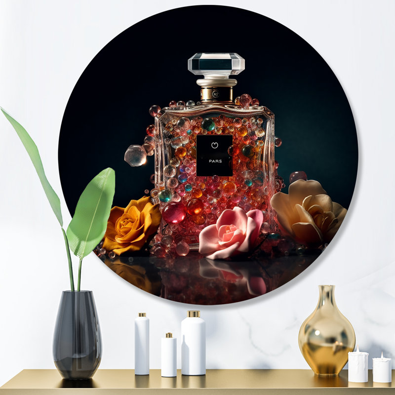 Parfum rose parfumé élégance III, H 23 po x l 23 po x P 1 po