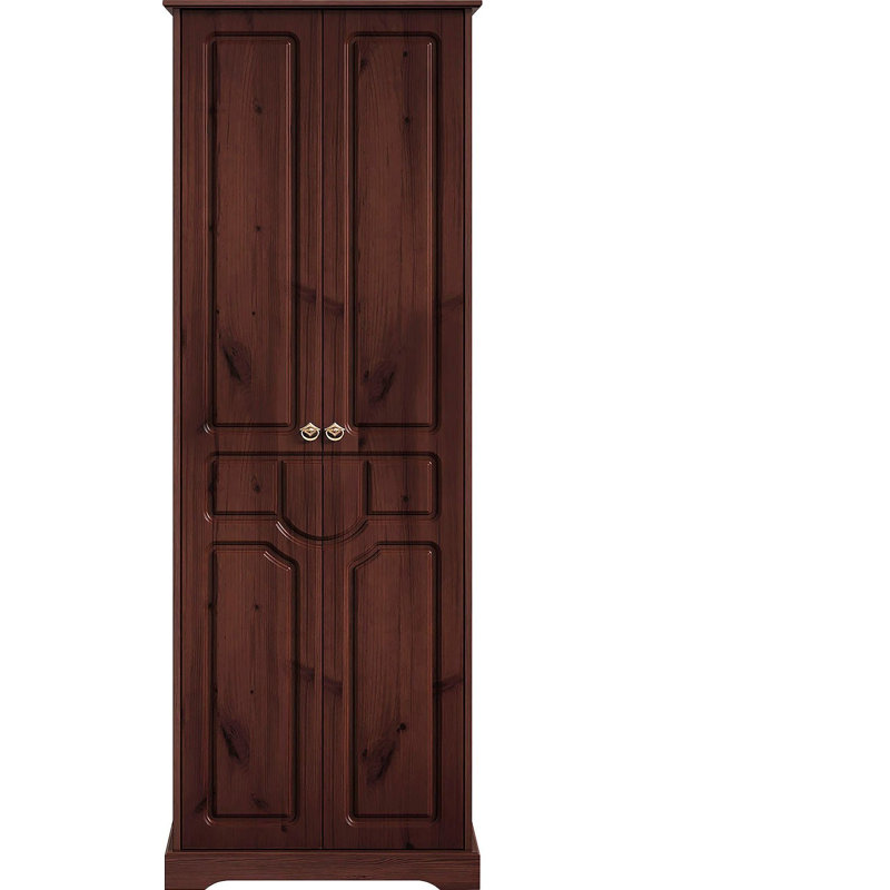 2 Door Wardrobe, Dark Brown