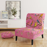 Fauteuil de chambre rembourré multicolore Bird On Tree