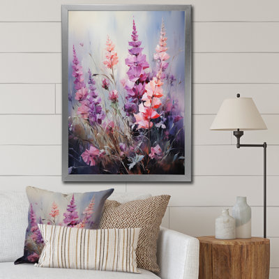 «Merribrook Purple Pink Herbs Romantic Impression II», reproduction d'art sur toile