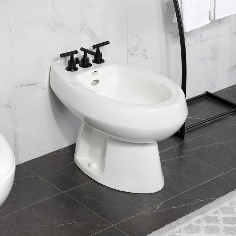 Robinet de bidet à poignée verticale Kingston, Noir mat