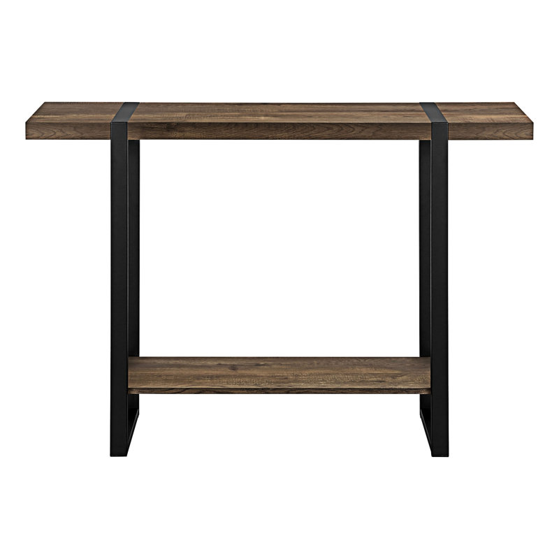 Console Table With Open Shelf, Brown