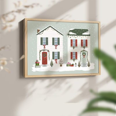 Festive Front Door Collection A -Framed Print - Restickable
