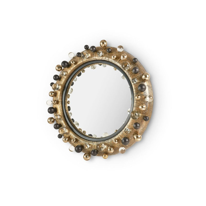 Eris Round Brass Mirror