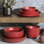 Gibson Home Rockabye 12 Piece Double Bowl Melamine Dinnerware Set-81150210