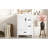 Modern Compact Vanity Cabinet With Ceramic Sink, Space-saving Storage