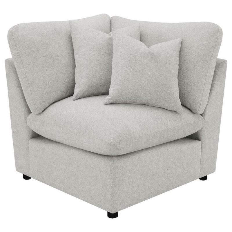 Roca Modular Power Armless Recliner, Gray Polyester