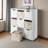 Ickes 5-Piece Storage Cabinet Set in Beige & White Finish, 37.48" H X 36.47" W X 11.39" D