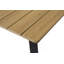Table de salle à manger extérieure pliante pour 4 à 6 personnes, structure en acier avec trou de parasol pour patio, jardin, cour, terrasse, bord de piscine