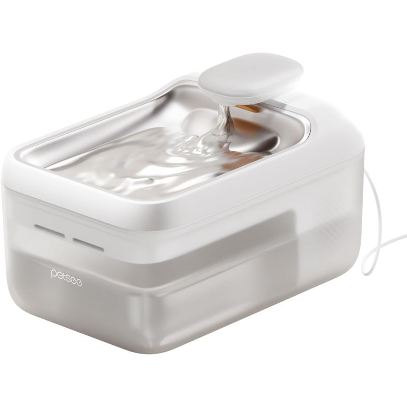 fontaines pour animaux de compagnie, Blanc / Blanc