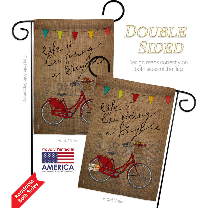 Double Sided 18.5'' H x 13'' W Polyester Flag Set