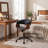 Comfortable Adjustable Office Chair With Padded Seat And Back, Swivel Computer Desk Chair With Wheels, Black-542616113