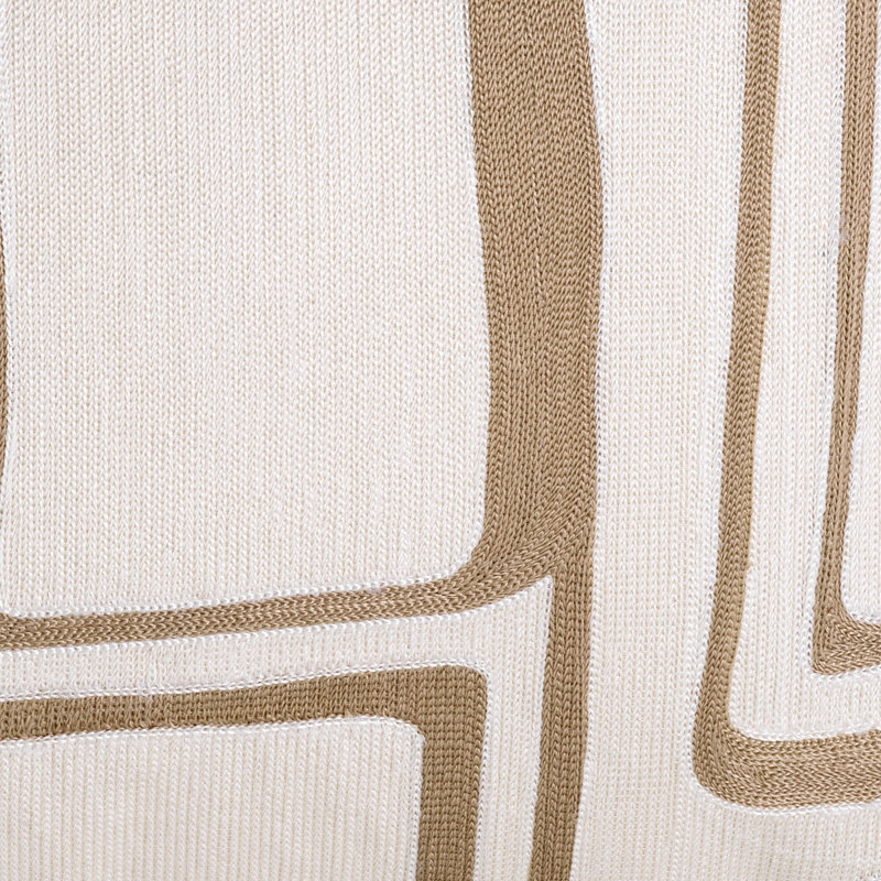 Ribeira Square Pillow Cover & Insert, White/Beige