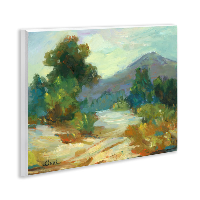 Fall Time Mountain View Wall Plaque Art by Alexi Fine