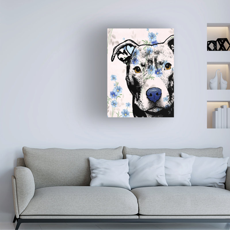 Animals Pitster Framed On Canvas Painting, H 19 po x l 14 po x P 2 po