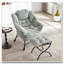 Chaise paresseuse en tissu avec repose-pieds Flannelette-662145488