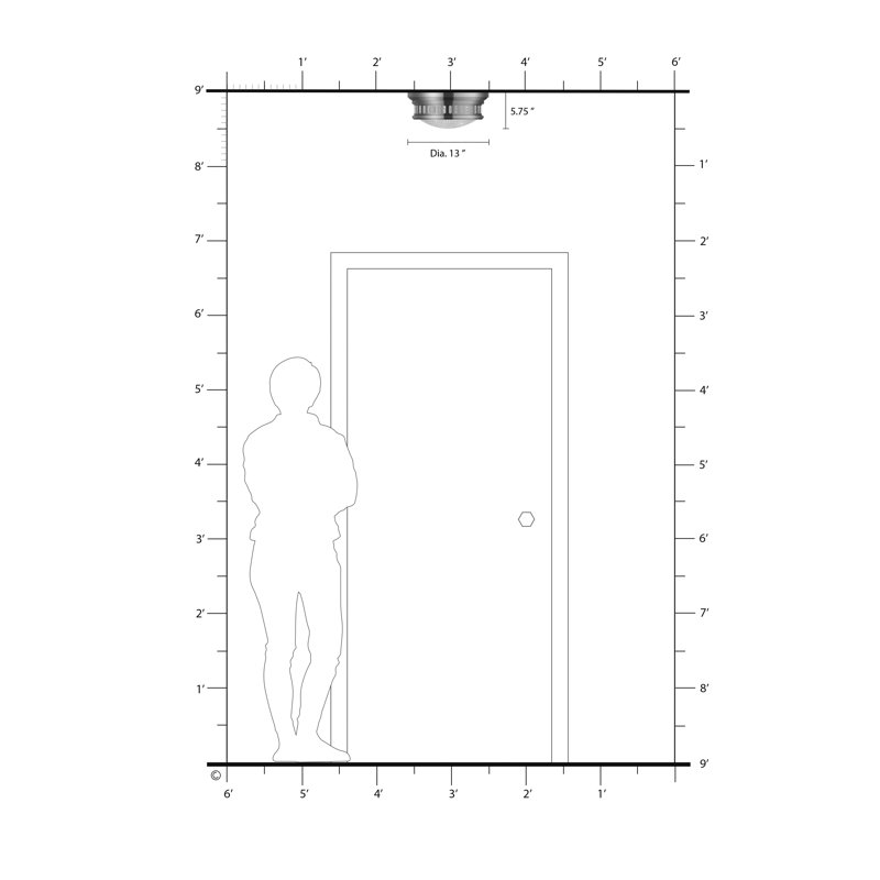 Plafonnier encastré 2 lumières Capitola, Nickel poli
