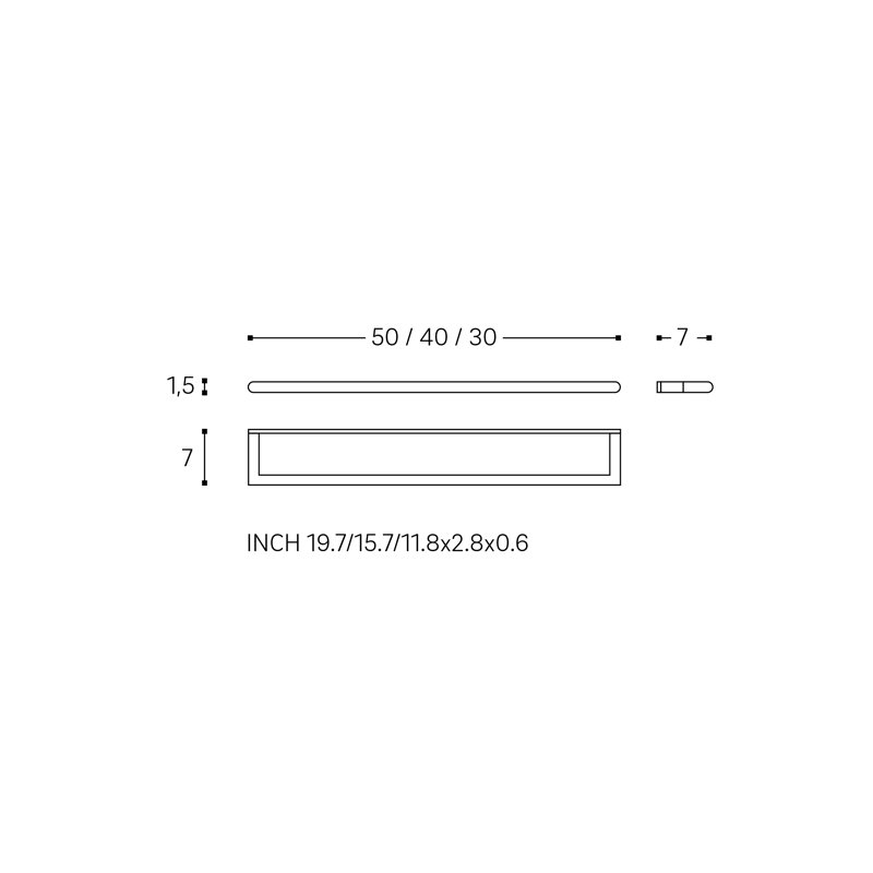 40 cm L Wall Mounted Towel Bar