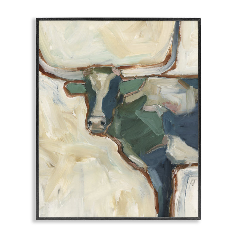 Dessin de giclée Western Pop, par Ethan Harper, H 14 po x l 11 po, Giclée encadrée noir minuit
