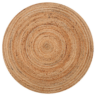Gemini Hand Braided Beige Jute Rug