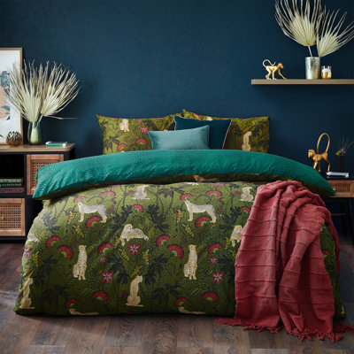 Cotton Blend Floral Duvet Cover Set with Pillowcases Included