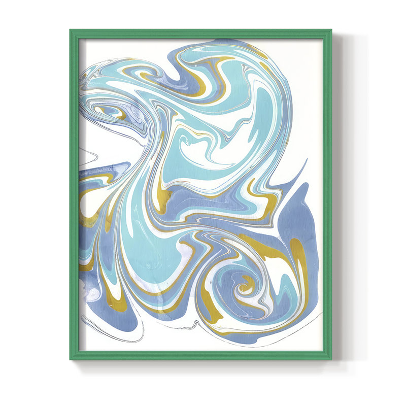 Galaxie VI, reproduction encadrée - bois massif, H 30 po x l 24 po, Vert