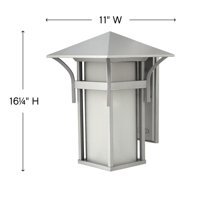 Harbor Outdoor Wall Lantern, Non-Energy Saving/Non-Dark Sky, Anchor Bronze, Small