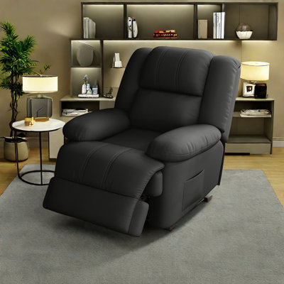 Tamecia Faux Leather Swivel Recliner