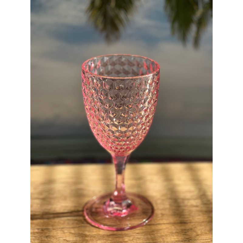 Lillian 12oz. Acrylic Goblet Set, Pink