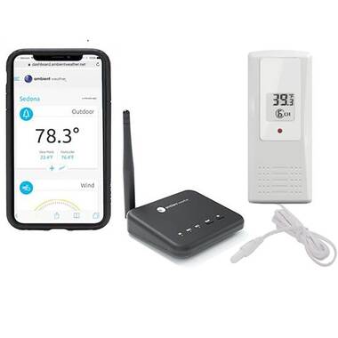 Ambient Weather WS-100-F007TH Smart Home Weather Station WiFi Module w/Outdoor Thermo-Hygrometer