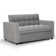 53.1" Wide Modern Convertible Microsuede Sleeper Sofa Bed With Reclining Backrest And Side Pocket