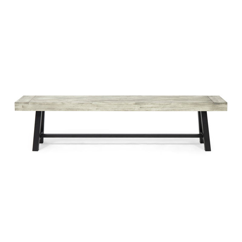 Banc de pique-nique Meghans, Gris délavé/noir