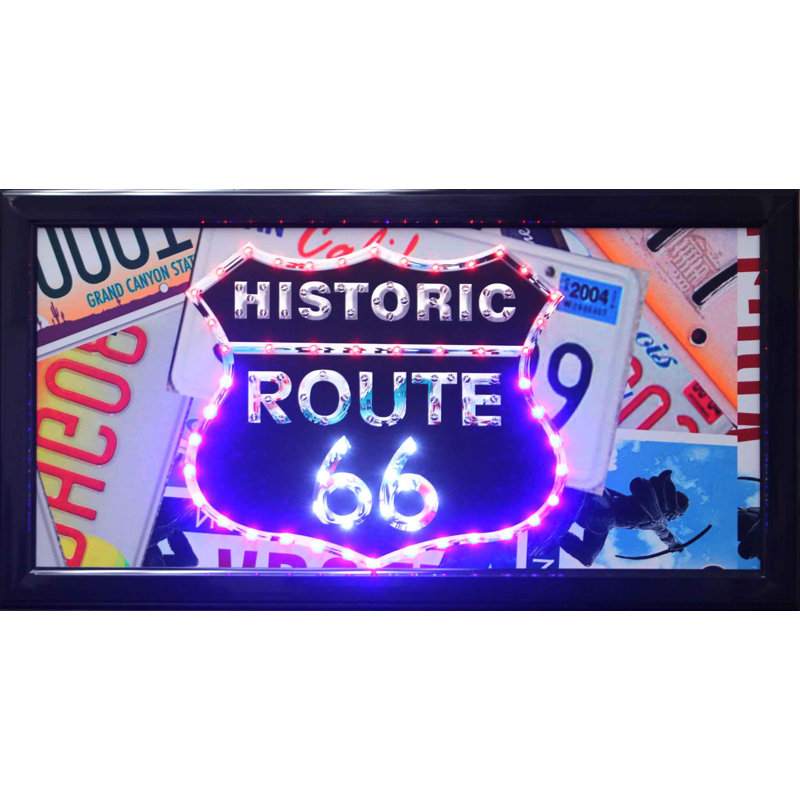 Enseigne d’itinéraire 66 à del historique