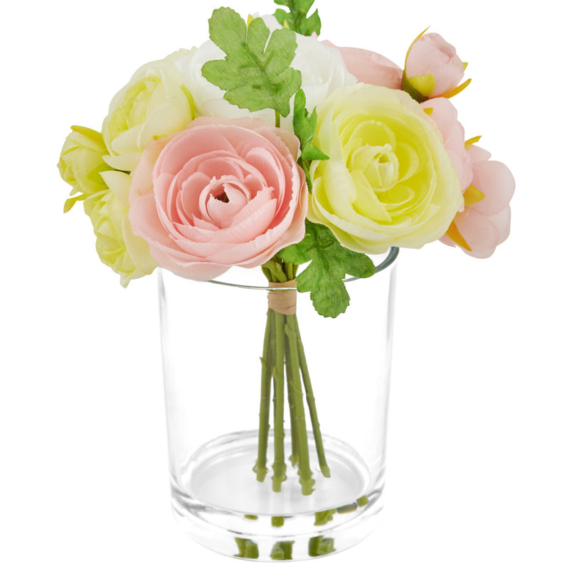 Artificial Ranunculus Centerpiece in Vase