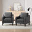 Mid-Century Modern Accent Chair, PU Leather, Solid Wood Frame With Foam Cushions-1139074469-1139489048
