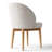 Upholstered Barrel Dining Chair With Solid Wood Legs-81979818