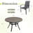 6-Person Round Patio Dining Set With Stackable Textilene Chairs-1422422447