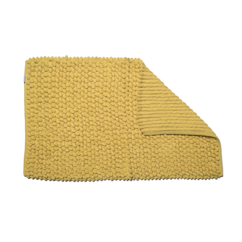Super Soft Cushioned Rectangle Bath Mat with Slip-Resistant Backing, Yellow