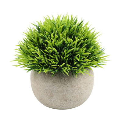 Mini plantes artificielles, arbustes topiaires en plastique artificiels avec pots pour la salle de bain, décoration de bureau à domicile, décorations pour la maison