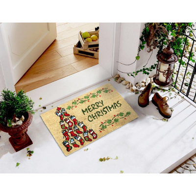 Jordy Socks Xmas 45 x 75 cm Non-Slip Indoor Outdoor Doormat